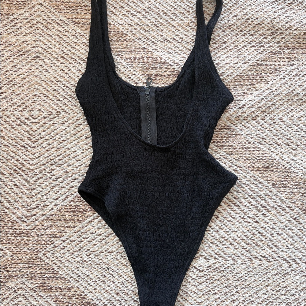 MASA 100% Cotton One-Piece Bathing Suit Black XL- NEW - Picture 5 of 7